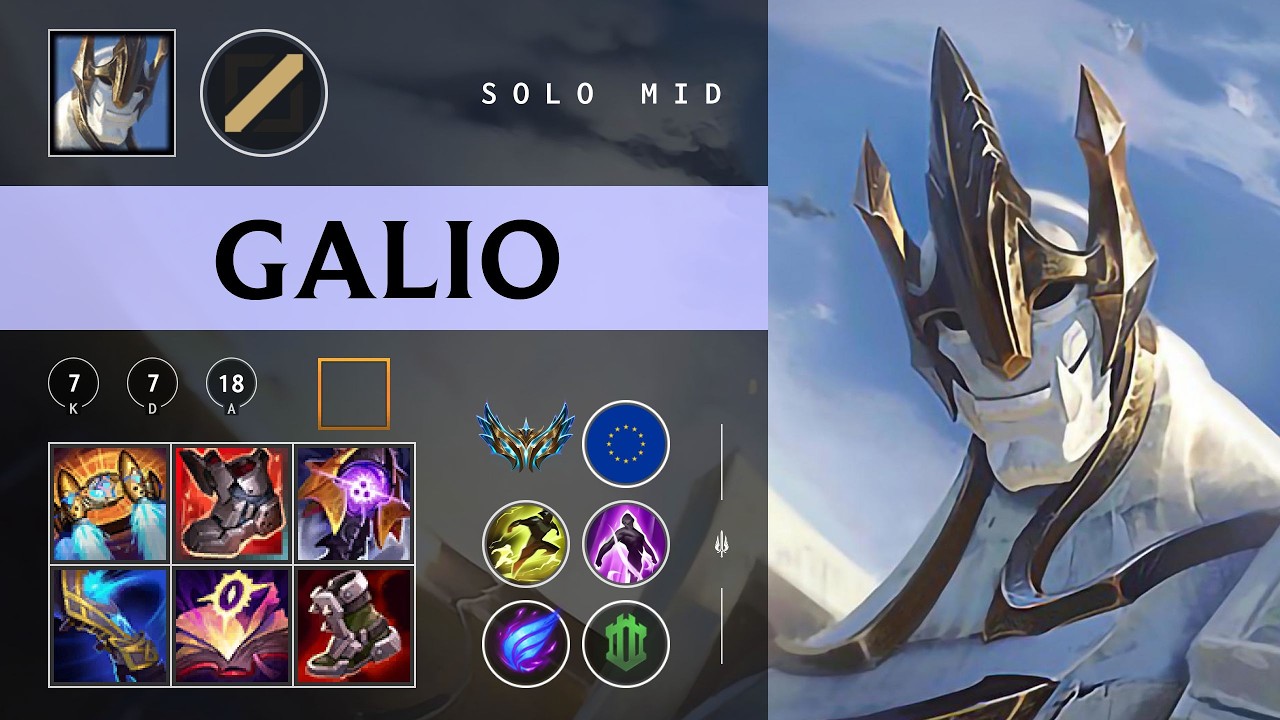Galio Mid vs LeBlanc - EUW Challenger Patch 26.03