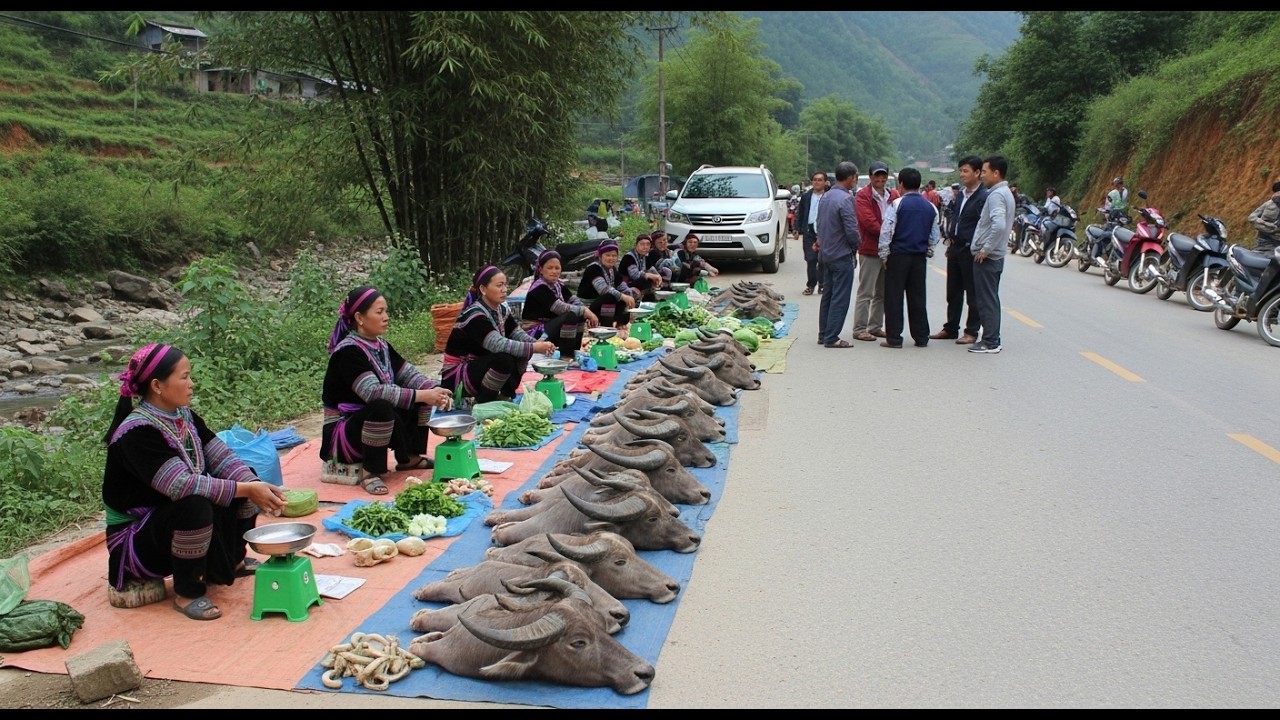 Vietnamese market fair- The oldest traditional market in the highlands, with year-round drizzling