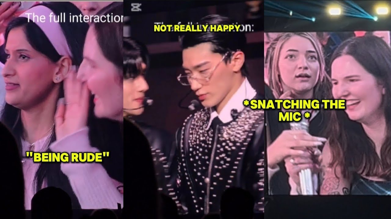 Girl Snatching the Mic and being Rude on Ateez concert went viral
