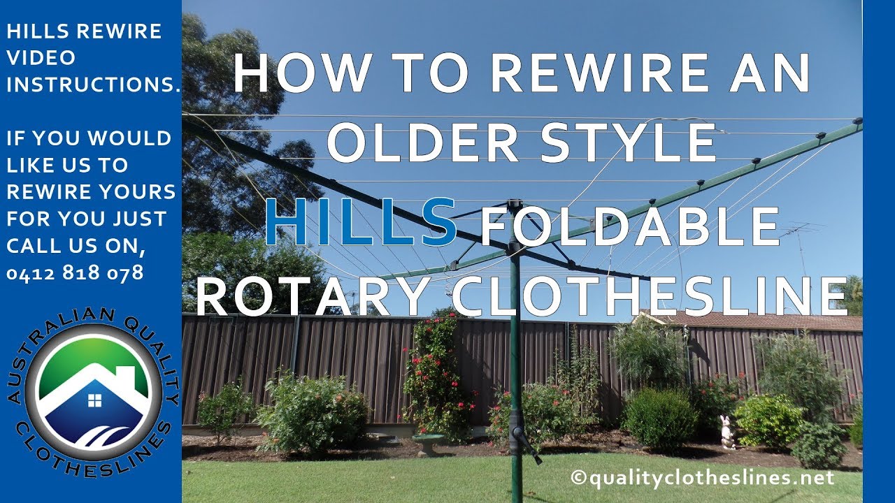 How to rewire/restring a Hills folding rotary clothesline.