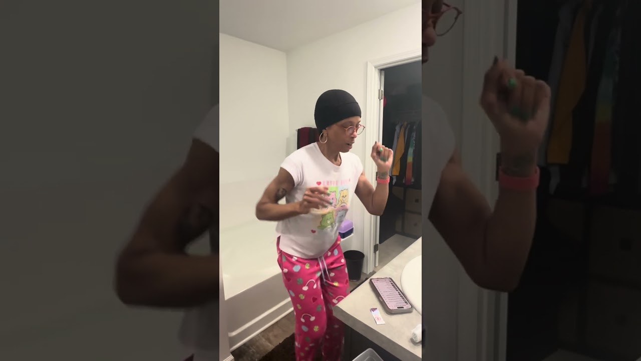 When a Gen Xer Hears Her Jam During Her Nightly Routine