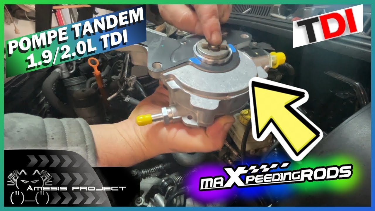 Remplacement de la pompe tandem pompe a vide et gasoil.