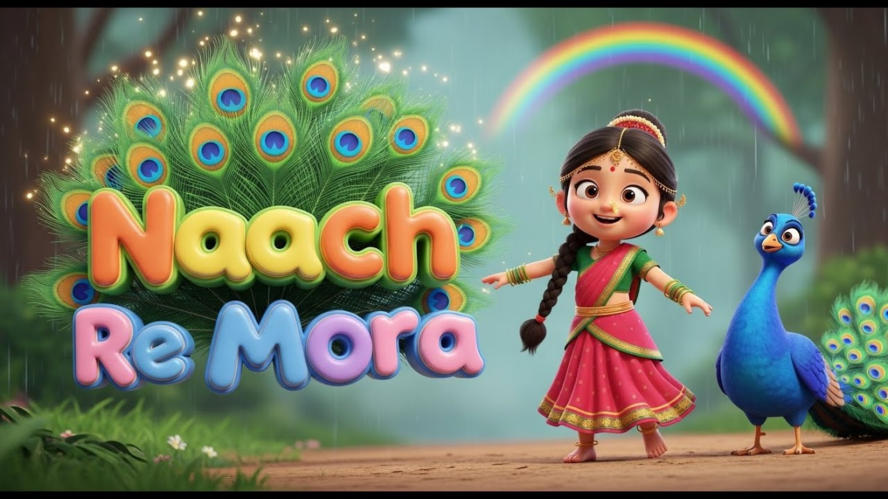 Nach Re Mora Ambyachya Vanat | नाच रे मोरा | | Marathi kids song | Monsoon Balgeet|Learn With Roshan