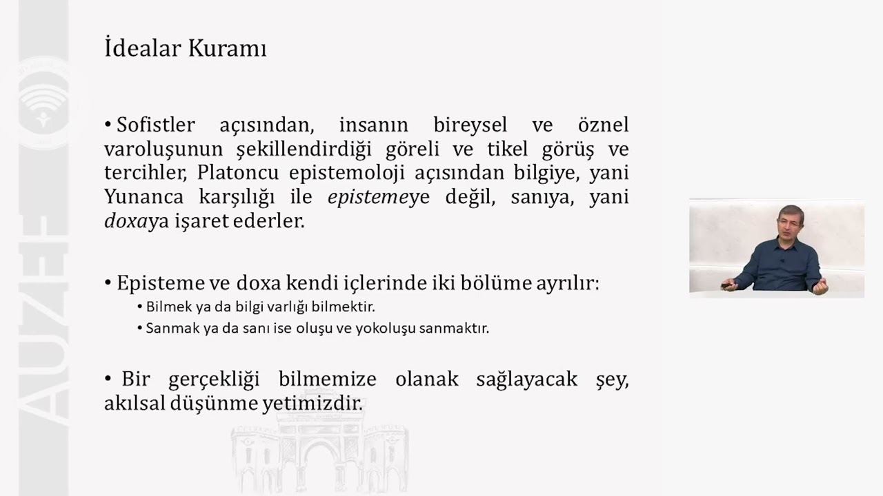 1. Sınıf Bahar- BILGI FELSEFESI 6 PROF DR ENVER ORMAN