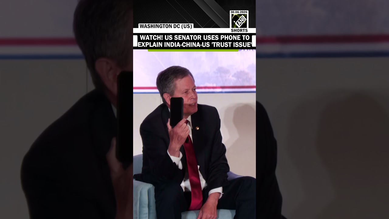 WATCH! U.S. senator Steve Daines uses phone to explain India-China-US 'trust issue'