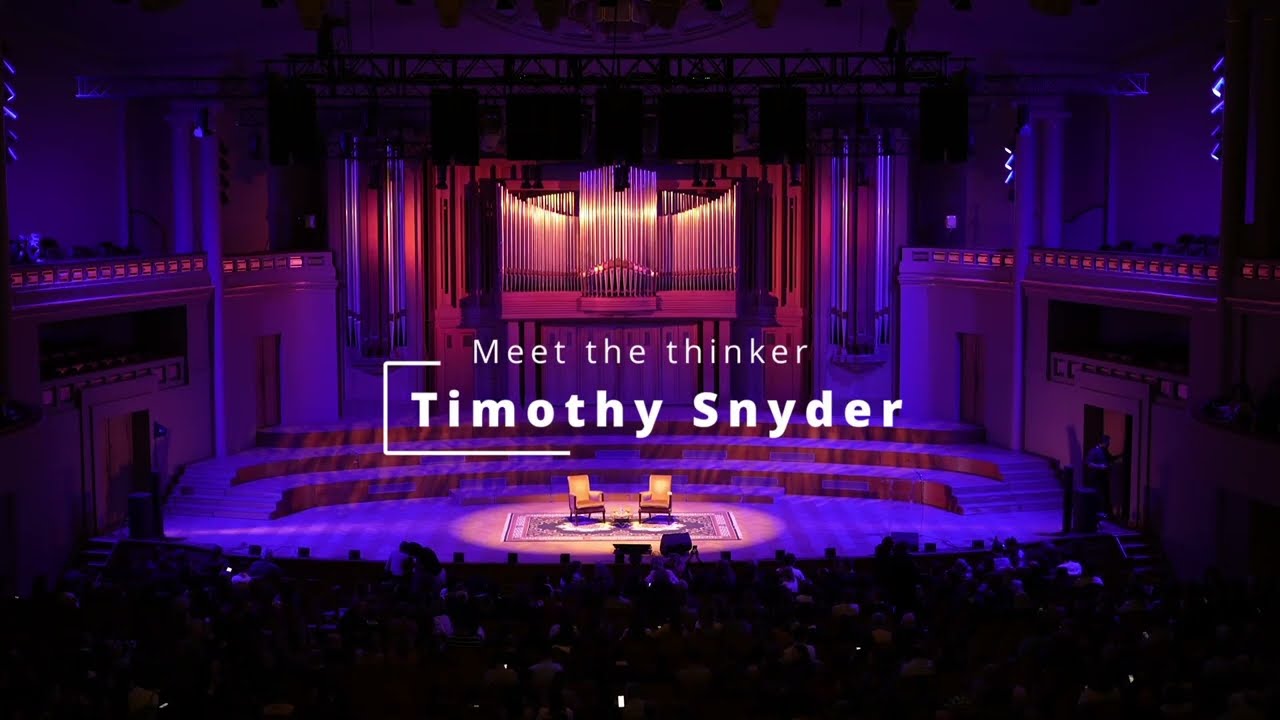 Meet the Thinker: Timothy Snyder | Bozar Brussels