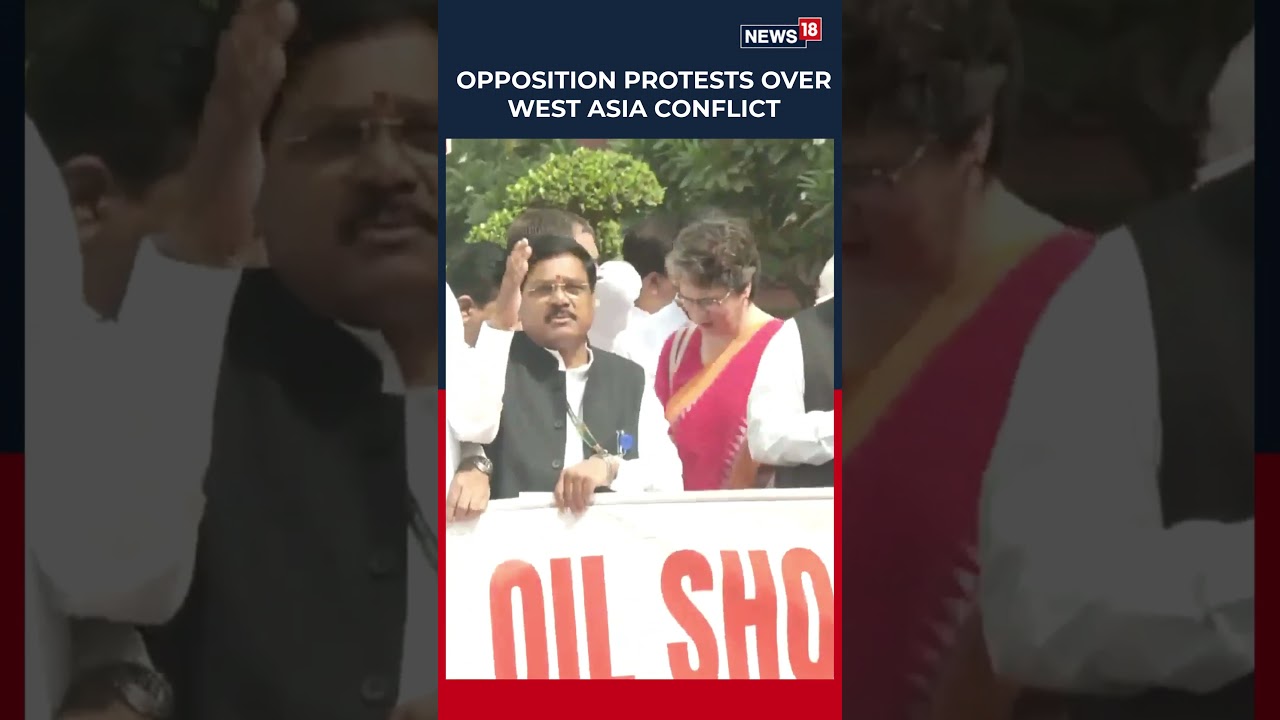 Breaking: Rahul Gandhi Leads Opposition Protest Over West Asia Conflict | #shorts #parliament | N18S