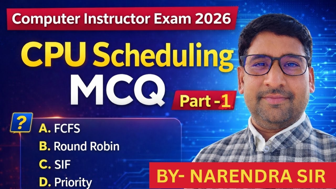CPU Scheduling MCQ Part-1 | Computer Instructor Exam 2026  #computerinstructor2026 #computermcq #cpu