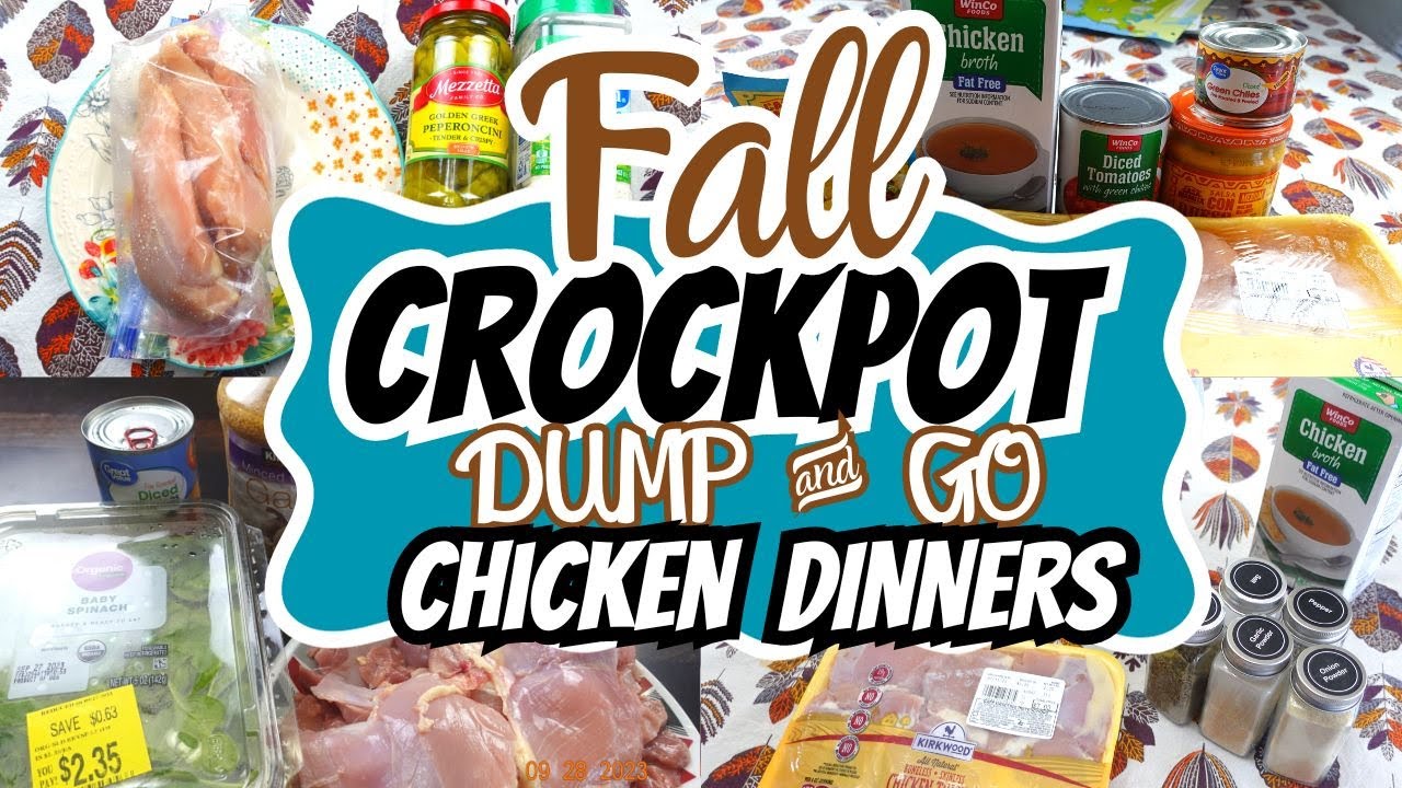 Fall Crockpot Dinners using CHICKEN | Amazing Fall Dinners | Dump and Go Recipes |