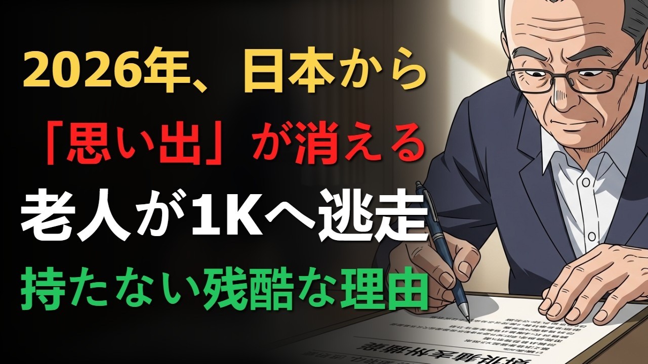 2026年、日本から「思い出」が消える。老人が1Kに逃げ込み、何も持たない道を選んだ残酷な理由