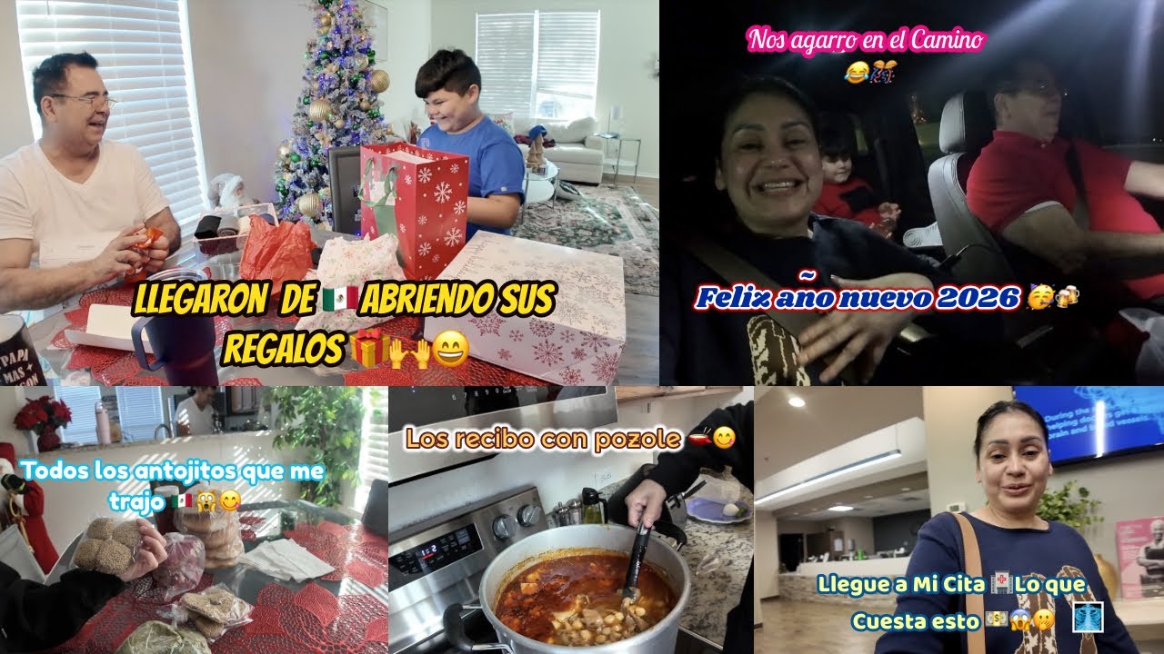 ASÍ RECIBIMOS🤭EL AÑO NUEVO 2026🥳 ELLOS FELICES ABRIENDO SUS REGALOS 🎁😄TANBIEN ME DIERON MI REGALO 💵🤭