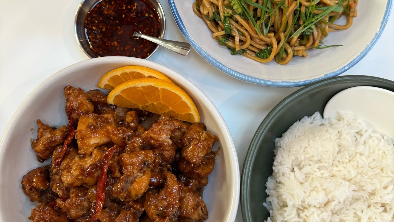 orange chicken and lo mein