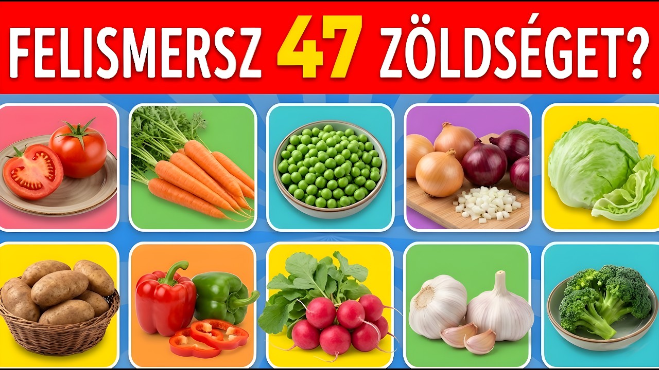 Tanuljuk meg a zöldségek nevét játékosan - #beszédfejlesztés - Zöldségek #gyerekeknek #oktatóvideó