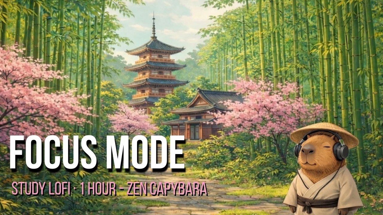 Lofi Beats for Studying 🌸 Focus & Deep Work Music (Capybara Japan Vibes)