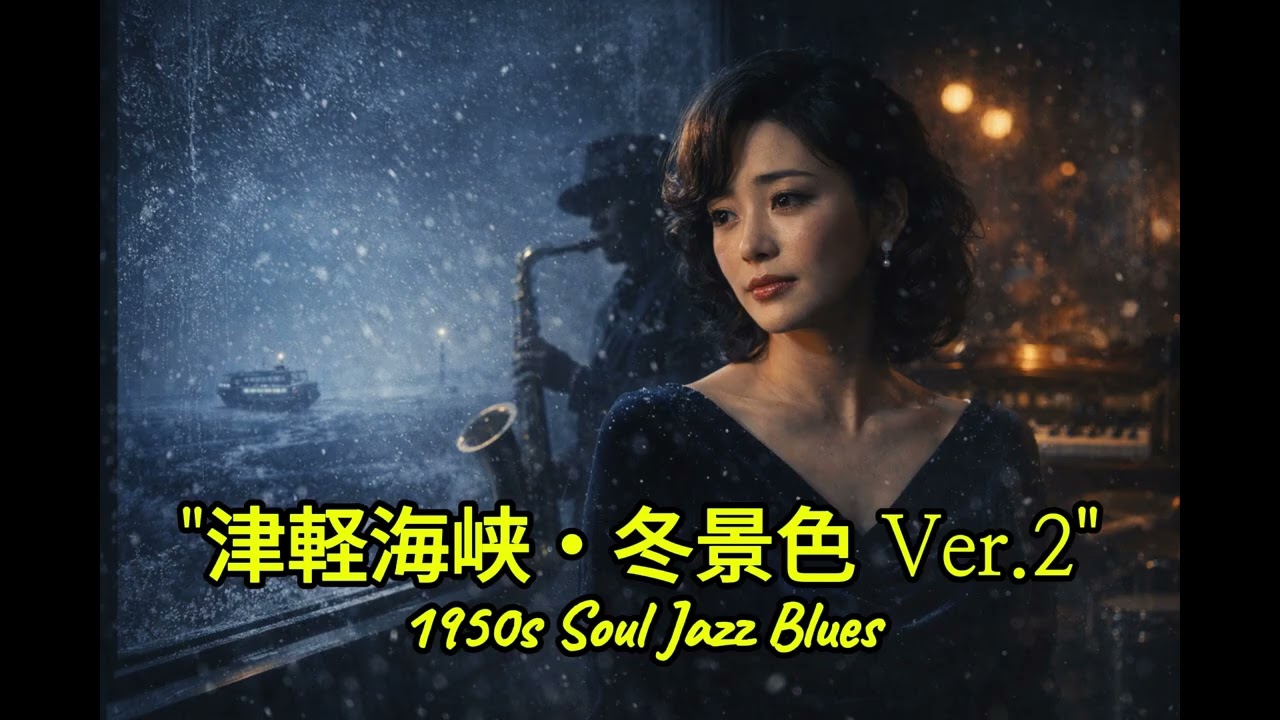 【昭和の心】津軽海峡・冬景色 Ver.2 (Deeper Winter Blues) | 50s Soul Jazz Enka 🎷❄️ - 雪深い夜に深く染みる別れの哀愁…さよならあなた