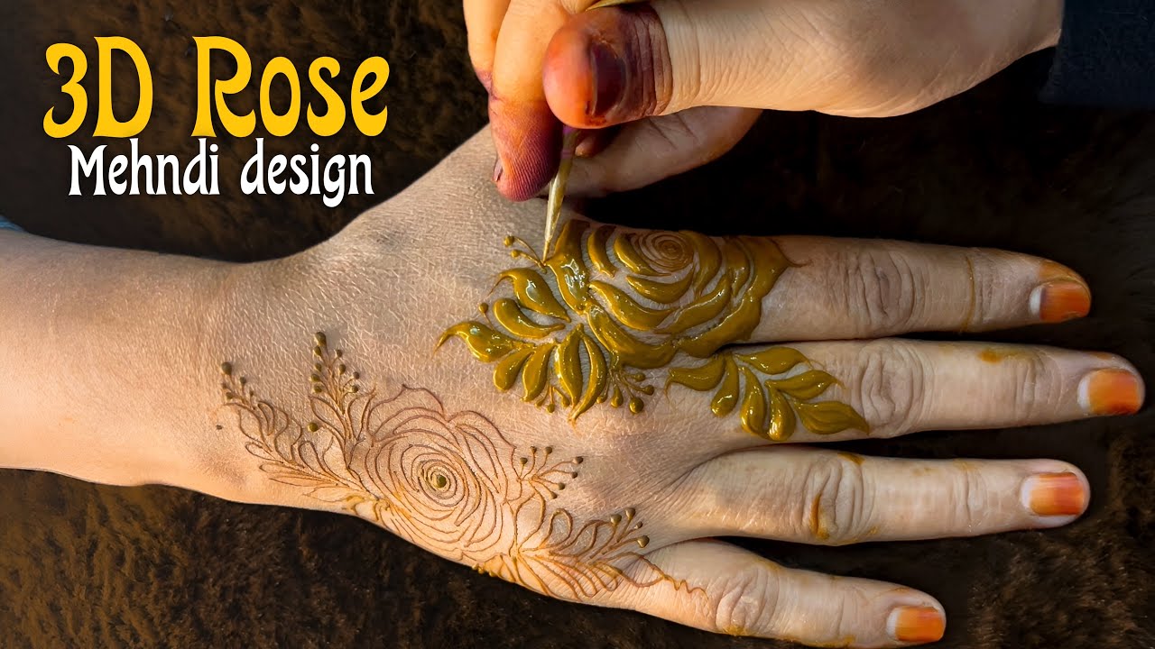 3D Rose Mehndi Design | Indo Arabic Fusion | Latest Henna Designs 2026 Mehndi ka design