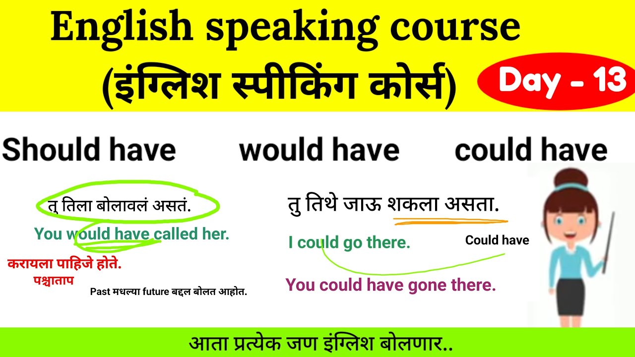आता प्रत्येक जण इंग्लिश बोलणार| |English speaking practice| use of should have, would have, could