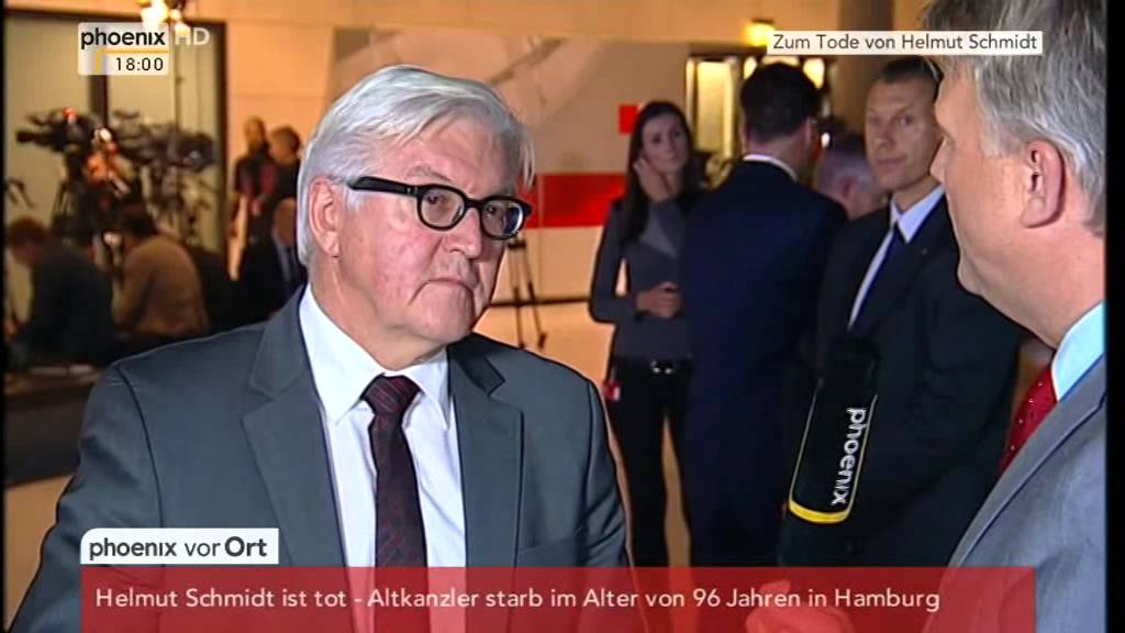 Helmut Schmidt: Reaktionen zum Tod des Altbundeskanzlers in einem Zusammenschnitt vom 11.11.2015