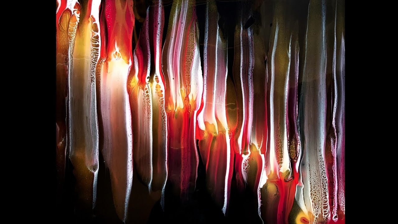 #859 Incredible Effect With This Red And Gold 'Diagonal' Acrylic Swipw