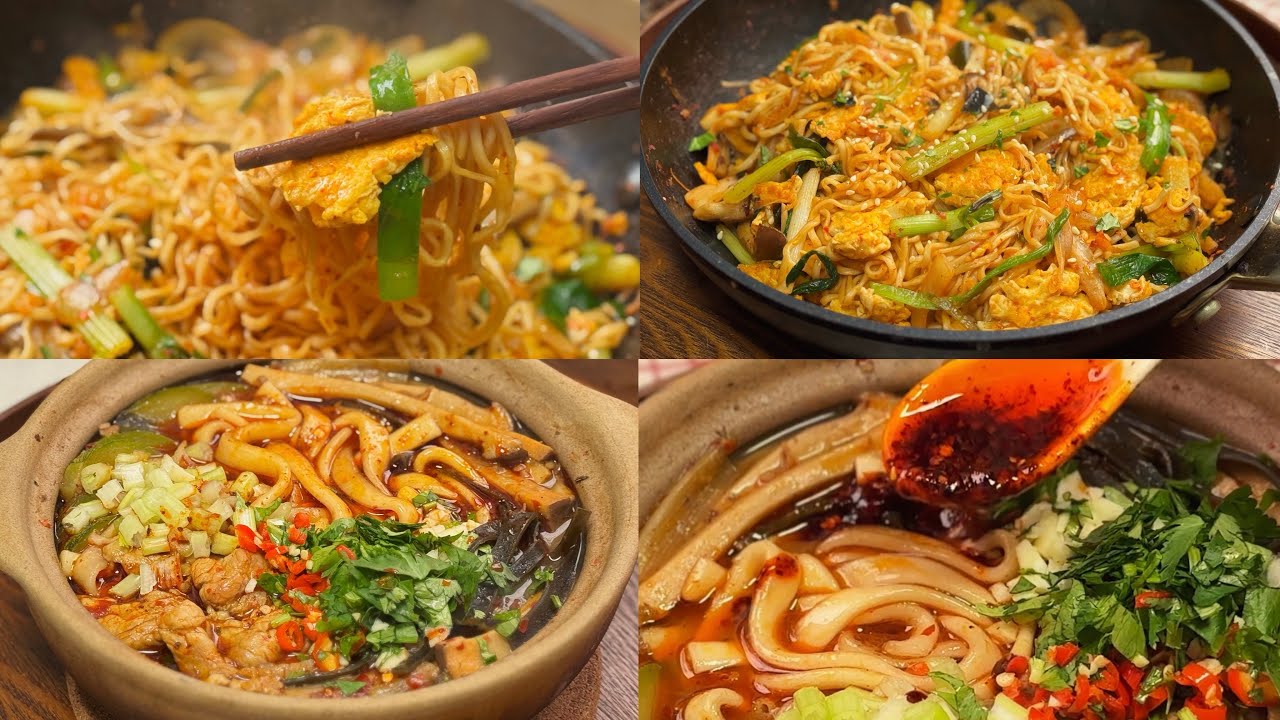 一天食谱：辣白菜蛋炒泡面&火锅肉片土豆粉&八宝粥 ｜ruki厨 一人食 懒人食谱 冒菜 泡面 火锅#料理 #cooking #美食 #food #easyrecipe #recipe 