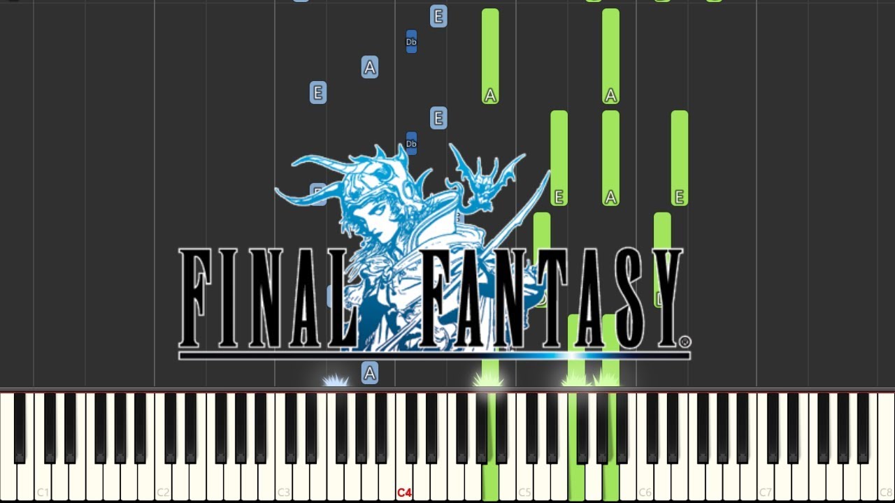 Final Fantasy - Main Theme (1987-1994) (Piano Tutorial) [Synthesia]