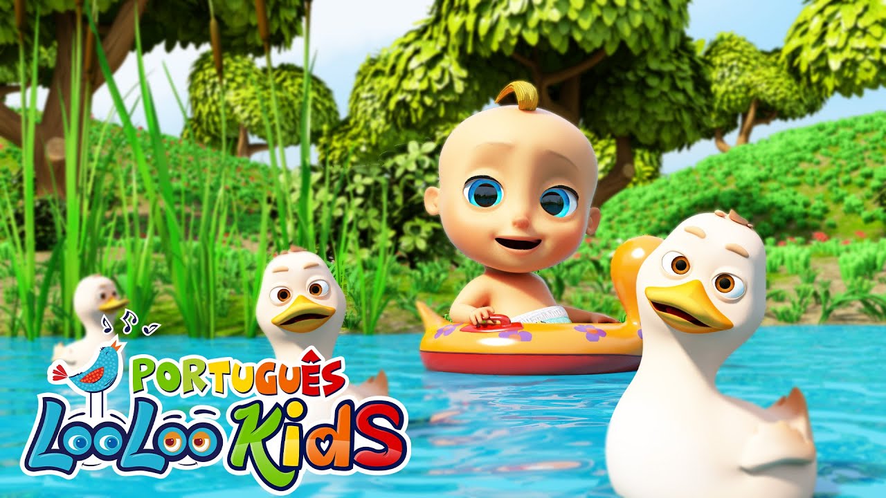 Música Infantil 🎶 Cinco Patinhos e a Mamãe Pata 💕 | LooLoo Kids Português