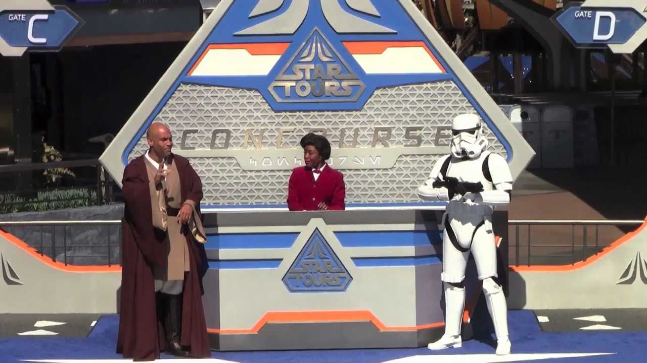 Disneyland Star Tours Opening Ceremony with Darth Vader and Tom Staggs