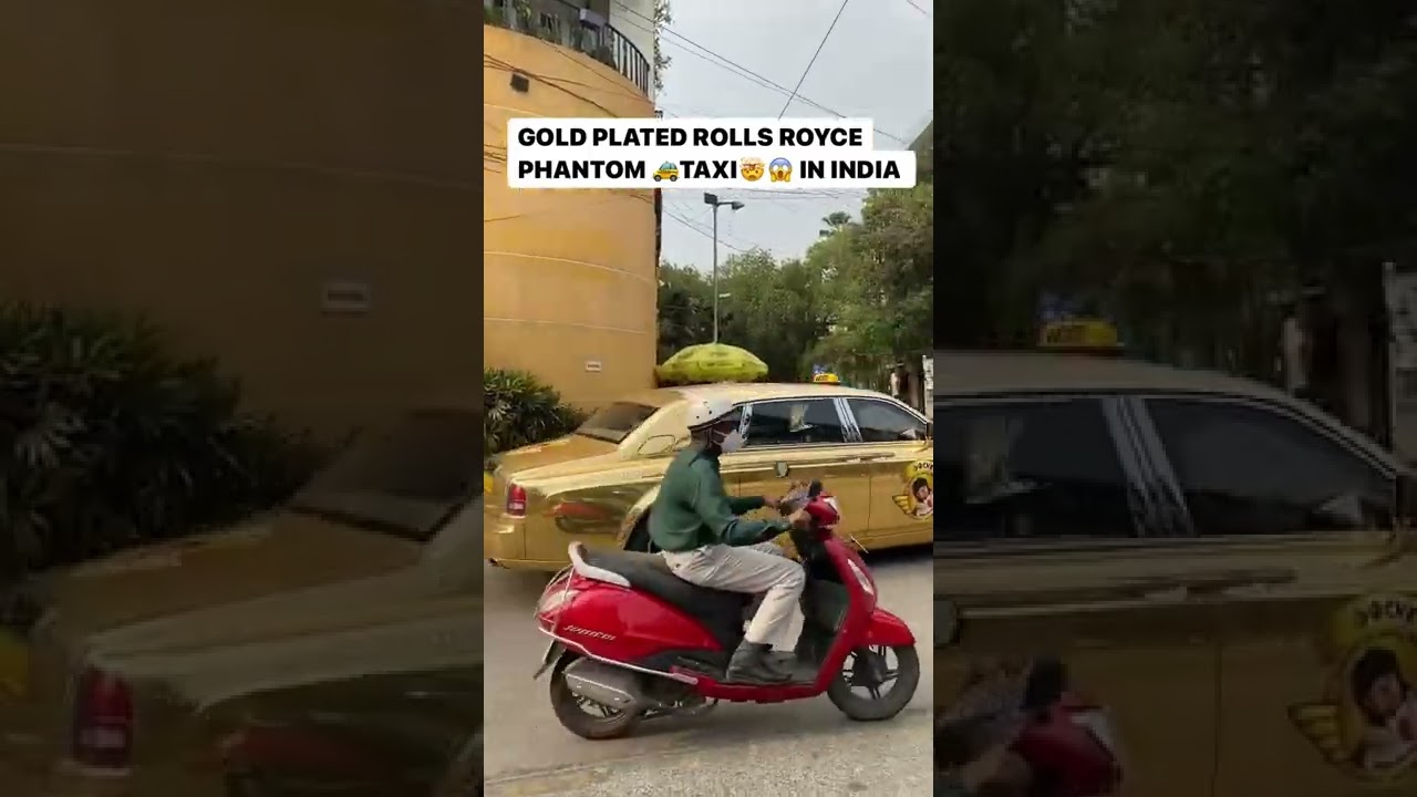 Gold Rolls-Royce Phantom &ldquo;Taxi&rdquo; Spotted In India, Cost ₦137,000 To Get A 300km Ride