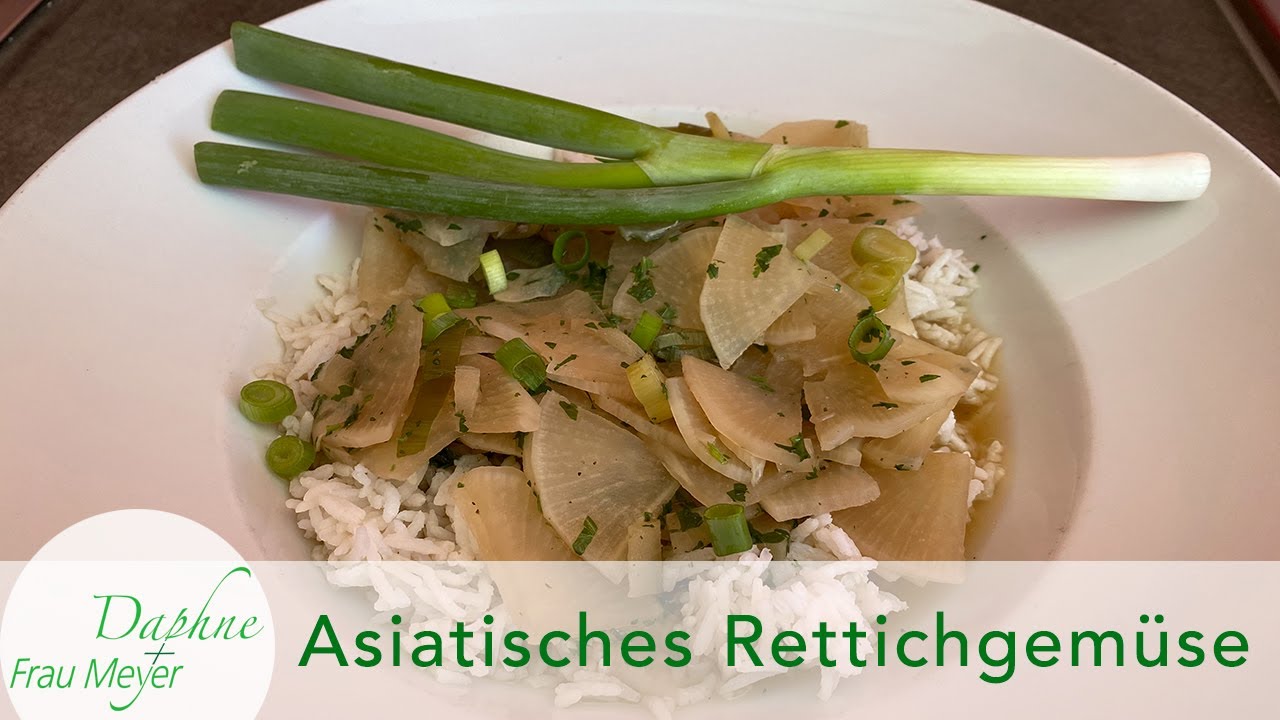 Rettich mal ganz anders: Asiatisches Rettichgem&uuml;se mit Reis #rettich #rettichrezept #rettichgem&uuml;se
