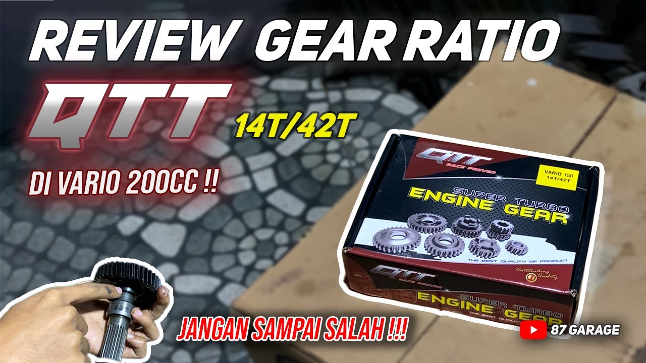 REVIEW DAN PASANG RATIO QTT DI VARIO 200 CC !! JANGAN SAMPAI SALAH PASANG !