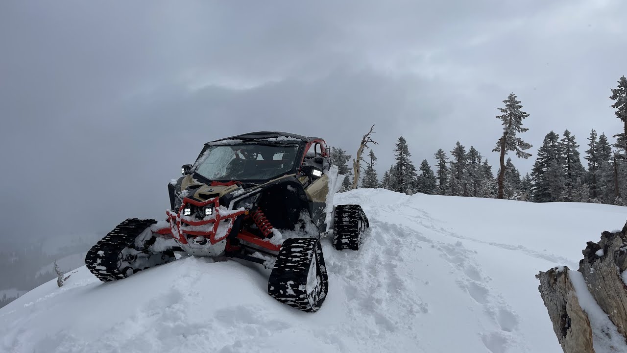 SXS on Snow Tracks! Can-Am Maverick X3 on snow tracks