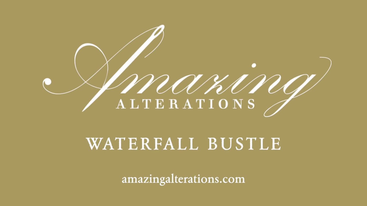 Wedding Gown Waterfall Bustle How To