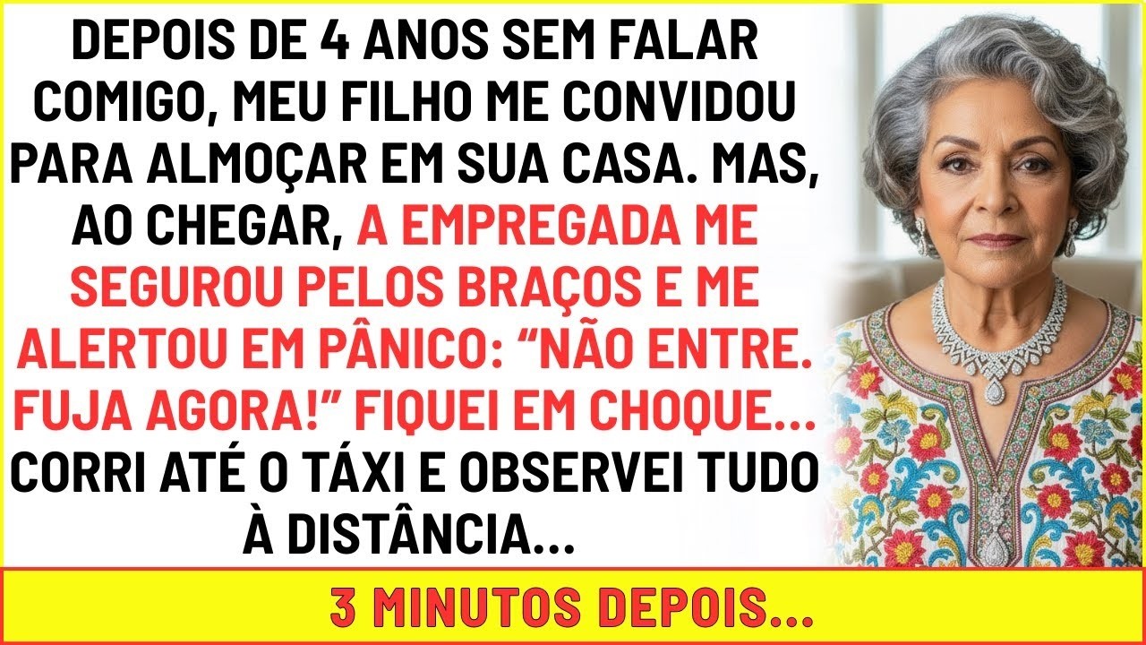 “Não entre. Fuja agora” Avisou a empregada quando eu cheguei na casa do meu filho. 3 minutos depois.
