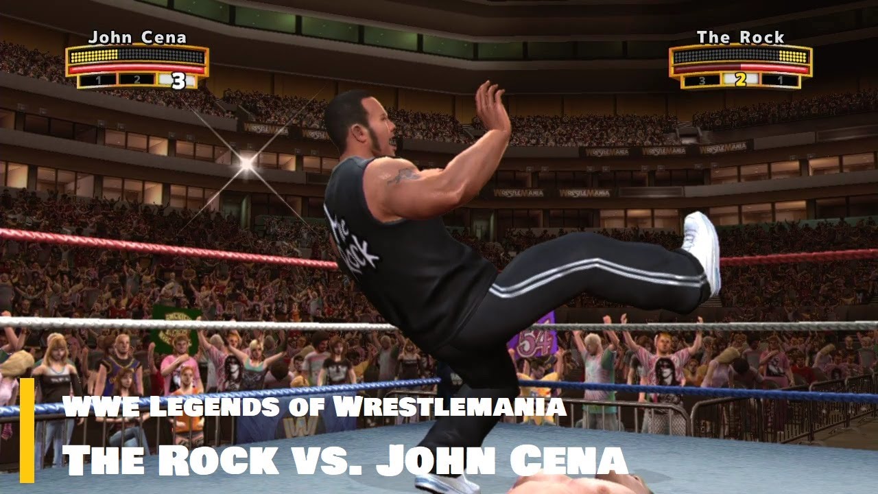 WWE Legends of Wrestlemania | The Rock  vs. John Cena