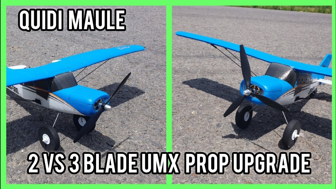 Qidi Maule M7 2 vs 3 blade UMX prop upgrade plus durability test (AKA crash!)