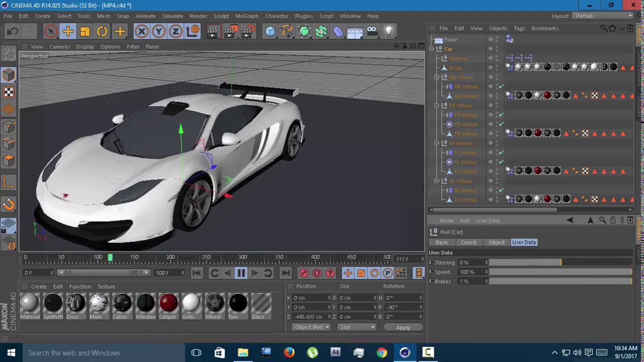 Rigging Car In Cinema 4D Using Xpresso