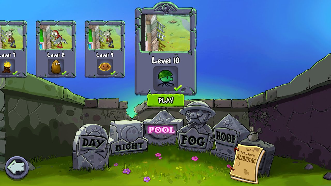 PLANTS VS ZOMBIES (POOL) LEVEL 9