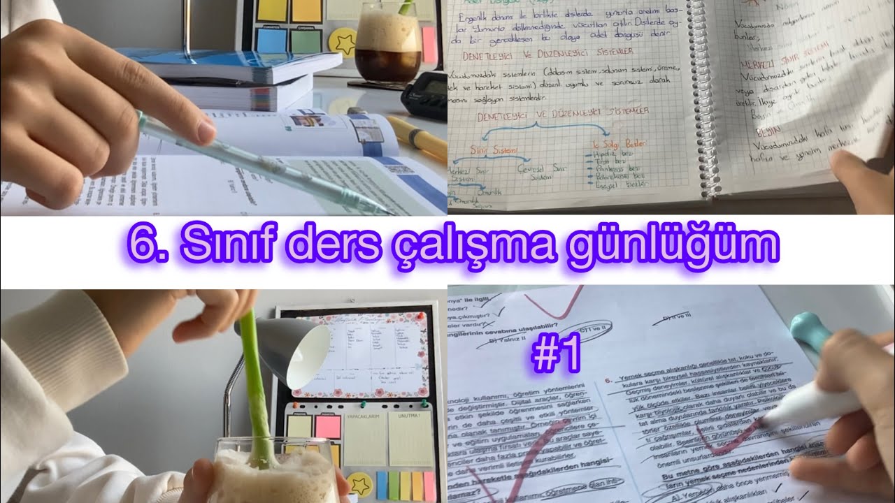 6. Sınıf ders çalışma günlüğüm #1 #keşfetbeniöneçıkar #studywithme 