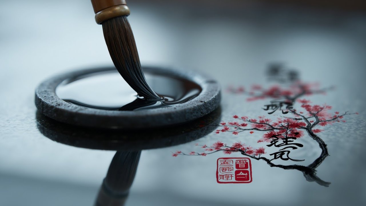 Calligraphy Experience with Peaceful Traditional Japanese Music | Zen Artwork
