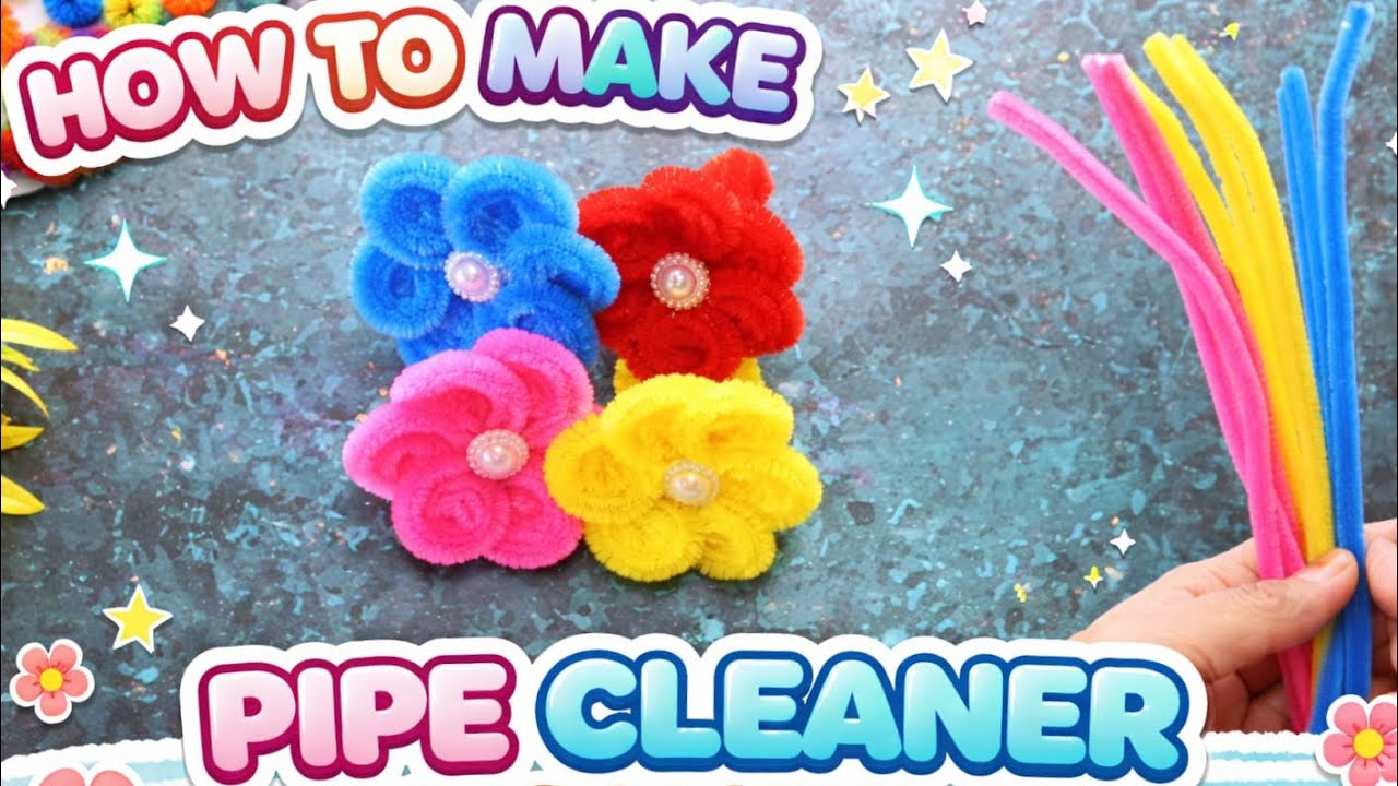 DIY handmade pipe cleaner ring 💍 flower craft art #ring #pipe #cleaner #craft 