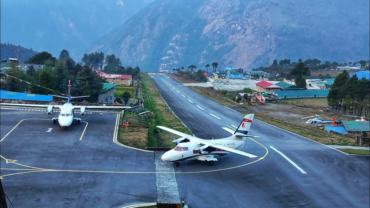 Lukla Airport...Planes Takeoff and Landing 13 April, 2025 | Most dangerous airport in the world
