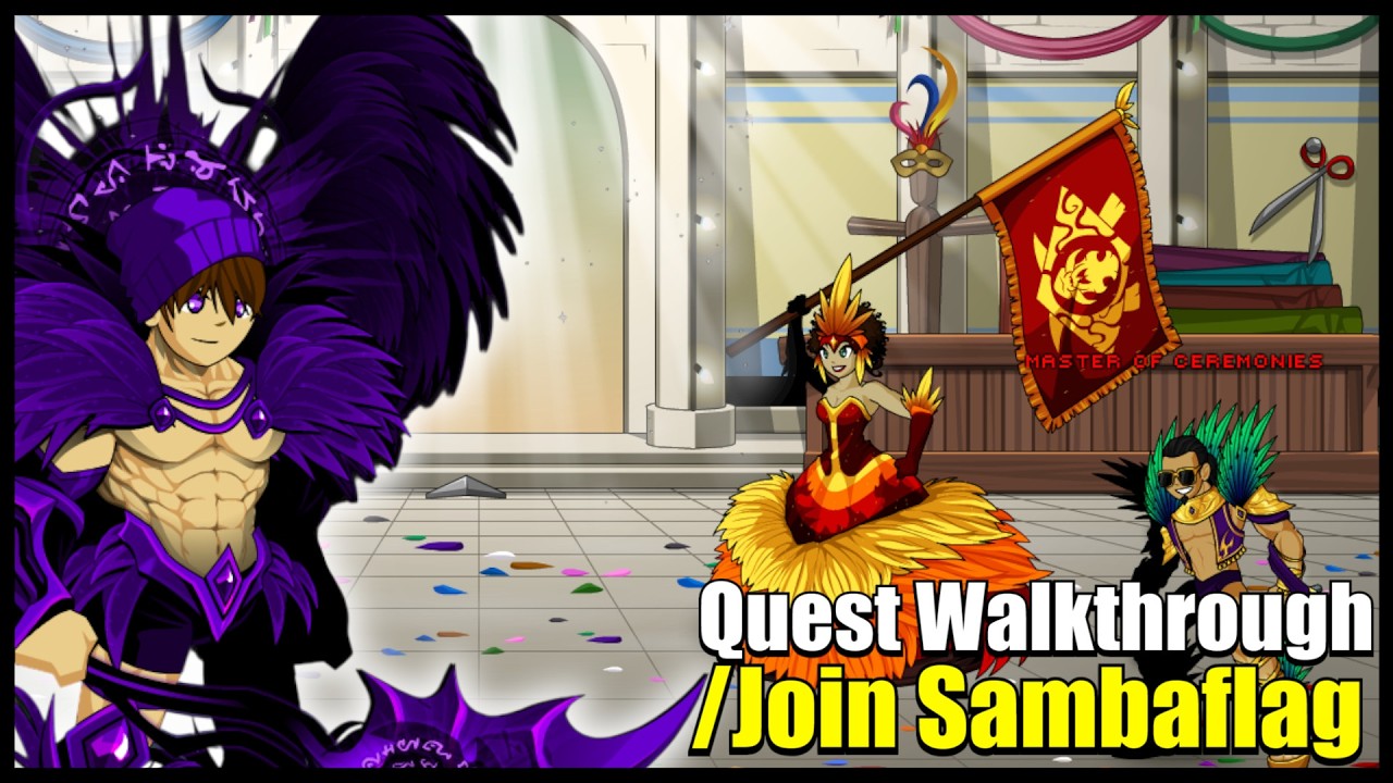 NEW Carnaval Rewards Quest Walkthrough /Join Sambaflag AQW!