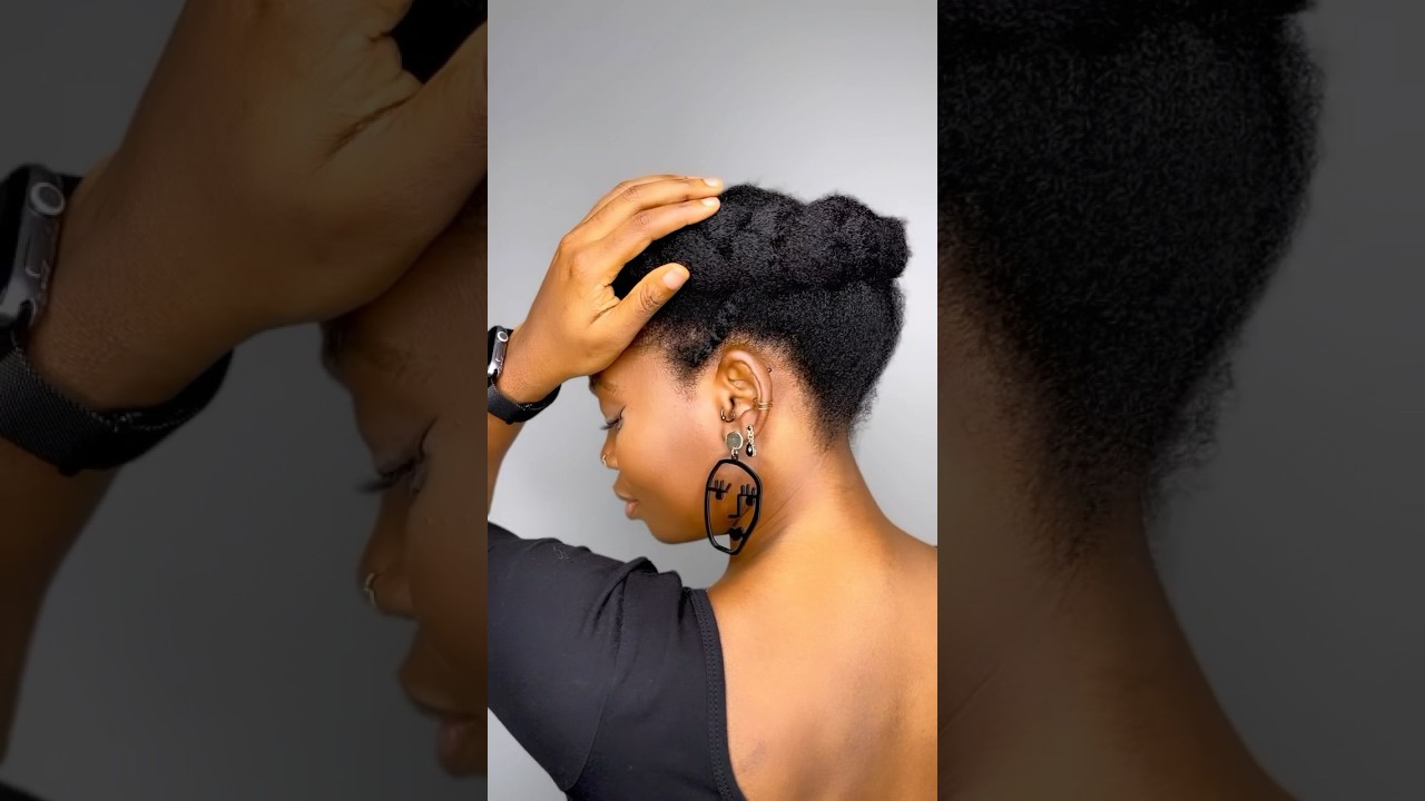 Simple Protective style for natural hair #khadijahwithah #protectivehairstyles #howto #naturalhair