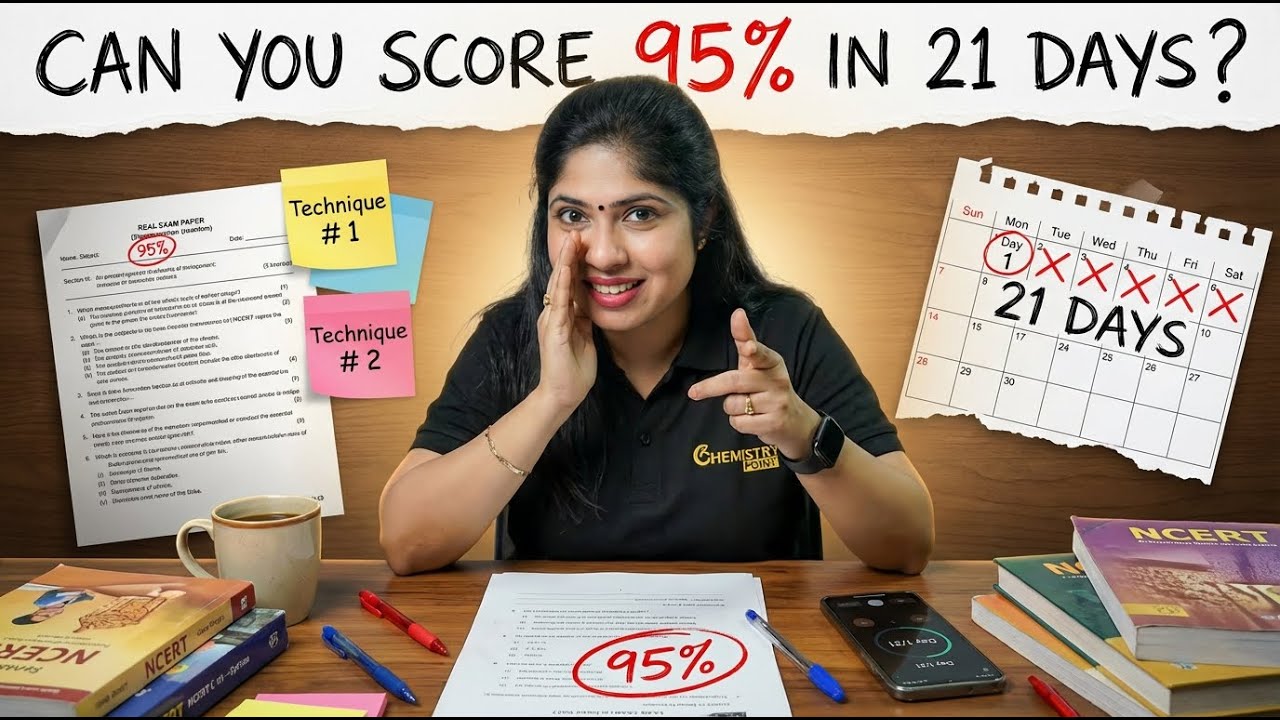 Can You Score 95% in 21 Days? Challenge Day 1 | Board Exam 2026 Strategy