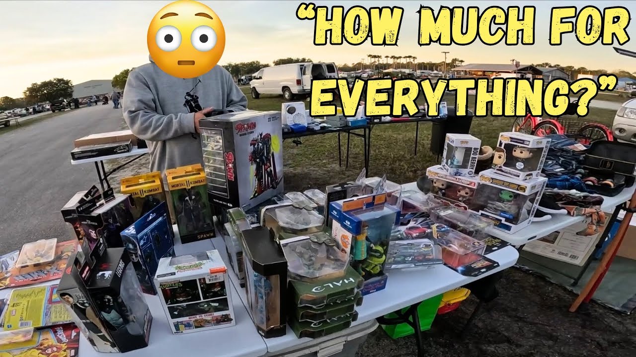 I cleared his entire table at the Flea market!