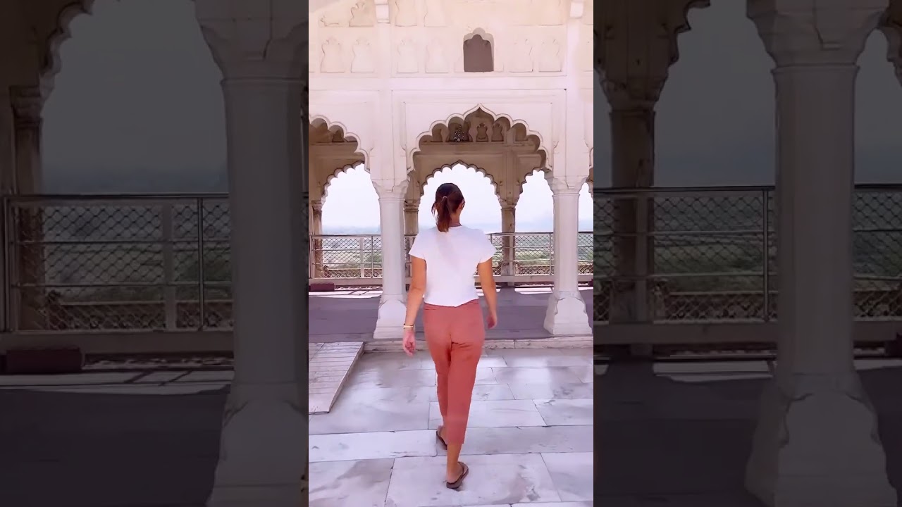 The views of Taj Mahal from Agra Fort 🤩 #india #tajmahal #agrafort