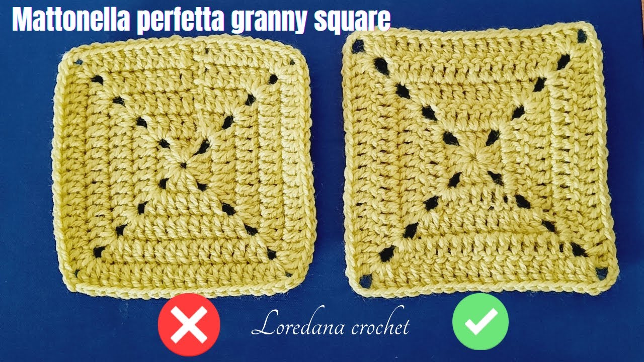 MATTONELLA GRANNY UNCINETTO SOLIDA  E PERFETTA🌼CROCHET SOLID GRANNY SQUARE🌼LOREDANA CROCHET