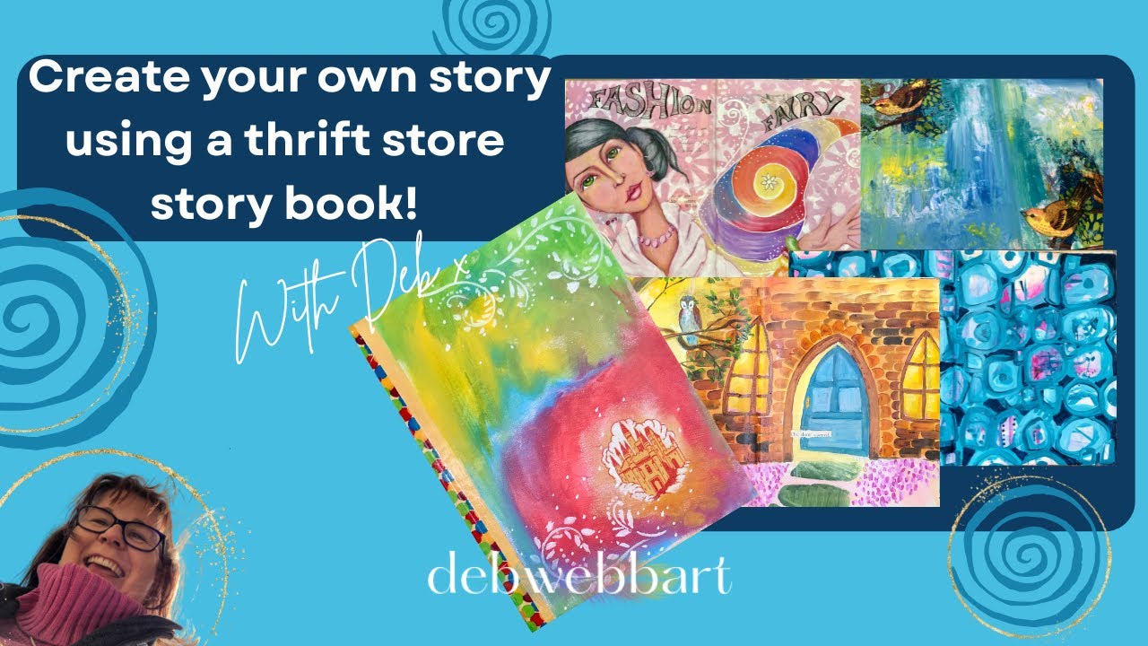 Painting in an old book! _create your own story using a thrift store story book