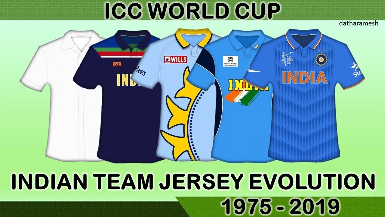 ICC Cricket World Cup Indian Team Jersey Evolution | 1975 - 2019