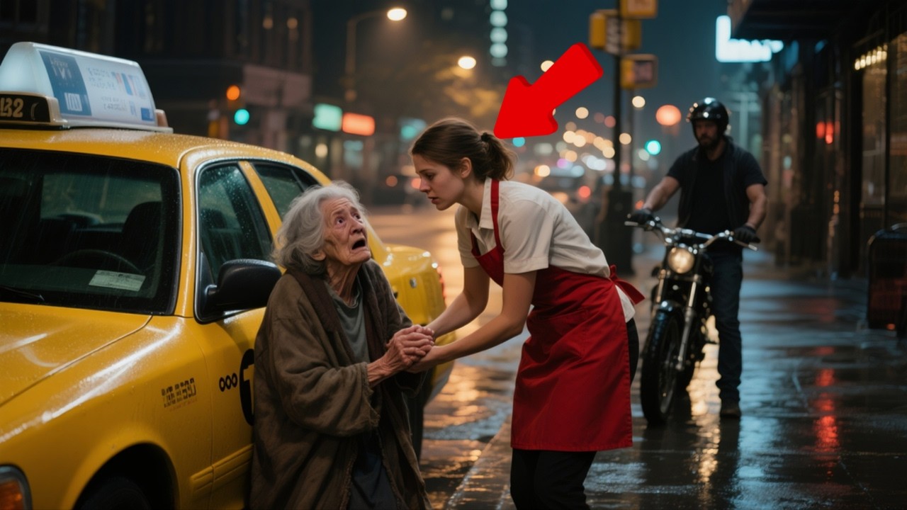 Waitress Paid Taxi for Elderly Woman—One Hour Later Hells Angel Changed Her Life Forever